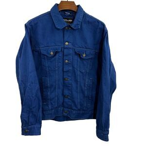Atlas For Men Nasty Gal‎ Collection Blue Denim Jacket Trucker Workwear Size M/L